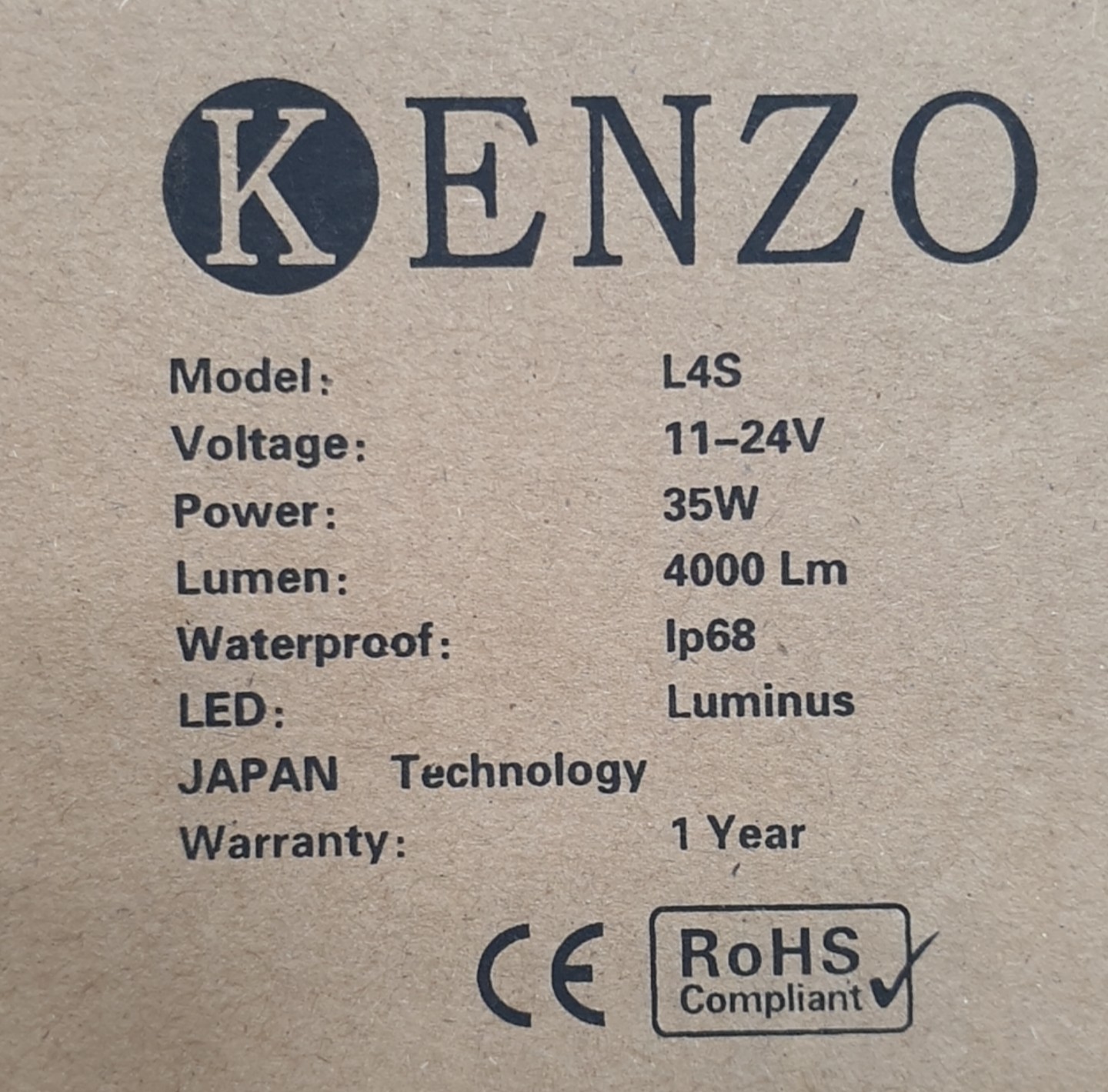 Đèn trợ sáng L4S - Kenzo chính hãng